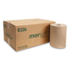 Morcon Tissue 10 Inch Roll Towels, 1-Ply, 10" x 800 ft, Kraft, 6 Rolls/Carton