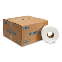 Morcon Tissue Jumbo Bath Tissue, Septic Safe, 2-Ply, White, 3.3" x 500 ft, 12/Carton