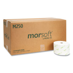 Morcon Tissue Small Core Bath Tissue, Septic Safe, 2-Ply, White, 1250/Roll, 24 Rolls/Carton