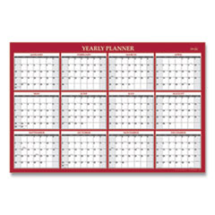Blue Sky® Classic Red Laminated Erasable Wall Calendar, Classic Red Artwork, 48 x 32, White/Red/Gray Sheets, 12-Month (Jan-Dec): 2022