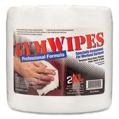 2XL Gym Wipes Professional, 1-Ply, 6 x 8, Unscented, White, 700/Pack, 4 Packs/Carton