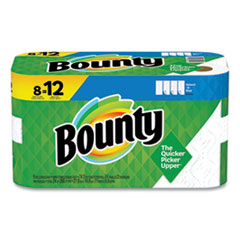 Bounty® Select-a-Size Kitchen Roll Paper Towels, 2-Ply, White, 5.9 x 11, 74 Sheets/Single Plus Roll, 8 Rolls/Carton