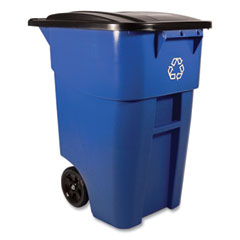 Rubbermaid® Commercial Square Brute® Recycling Rollout Container
