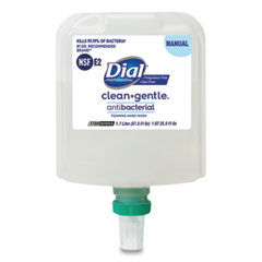 Dial® Professional Clean+Gentle Antibacterial Foaming Hand Wash Refill for Dial 1700 Dispenser, Fragrance Free, 1.7 L, 3/Carton