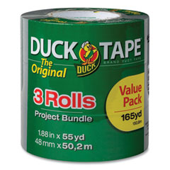 Duck® Utility Duct Tape, 3" Core, 1.88" x 55 yds, Silver, 3/Pack