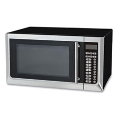 Avanti 1.6 Cubic Foot Countertop Microwave, 1,000 Watts, Black/Stainless Steel