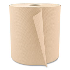 Boardwalk® Hardwound Paper Towels, Nonperforated, 1-Ply, 8" x 800 ft, Natural, 6 Rolls/Carton