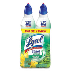 LYSOL® Brand Clean and Fresh Toilet Bowl Cleaner Cling Gel, Forest Rain Scent, 24 oz, 2/Pack
