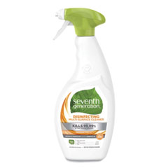 Seventh Generation® Botanical Disinfecting Multi-Surface Cleaner, 26 oz Spray Bottle, 8/Carton