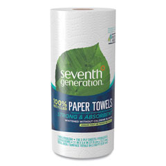 Seventh Generation® 100% Recycled Paper Kitchen Towel Rolls, 2-Ply, 11 x 5.4, 156 Sheets/Roll, 24 Rolls/Carton