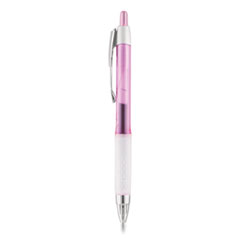 uni-ball® 207 Office Pack Gel Pen, Retractable, Medium 0.7 mm, Black Ink, Pink Barrel, 36/Pack