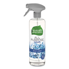 Seventh Generation® Natural All-Purpose Cleaner, Free and Clear/Unscented, 23 oz Trigger Spray Bottle, 8/Carton