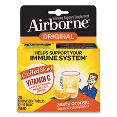 Airborne® Immune Support Effervescent Tablet, Zesty Orange, 20 Count
