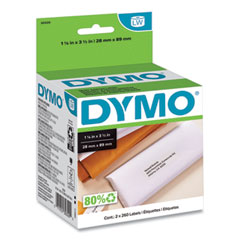 DYMO® LabelWriter Address Labels, 1.12" x 3.5", White, 260 Labels/Roll, 2 Rolls/Pack