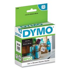 DYMO® LabelWriter Multipurpose Labels, 1" x 1", White, 750 Labels/Roll