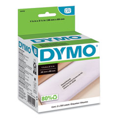 DYMO® LabelWriter Address Labels, 1.12" x 3.5", White, 350 Labels/Roll, 2 Rolls/Pack