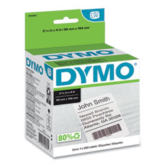 DYMO® LabelWriter Shipping Labels, 2.31" x 4", White, 250 Labels/Roll