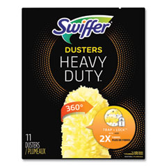 Swiffer® Heavy Duty Dusters Refill, Dust Lock Fiber, 2" x 6", Yellow, 33/Carton
