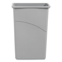 Boardwalk® Slim Waste Container, 23 gal, Plastic, Gray