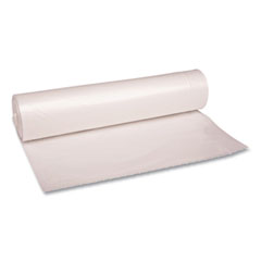 Boardwalk® Low Density Repro Can Liners, 56 gal, 1.1 mil, 43" x 47", Clear, 10 Bags/Roll, 10 Rolls/Carton