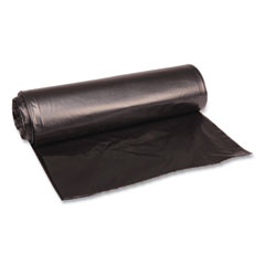 Boardwalk® Recycled Low-Density Polyethylene Can Liners, 33 gal, 1.6 mil, 33" x 39", Black, 10 Bags/Roll, 10 Rolls/Carton