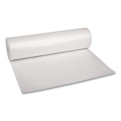 Boardwalk® Recycled Low-Density Polyethylene Can Liners, 60 gal, 1.1 mil, 38" x 58", Clear, 10 Bags/Roll, 10 Rolls/Carton