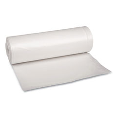 Boardwalk® Recycled Low-Density Polyethylene Can Liners, 60 gal, 1.75 mil, 38" x 58", Clear, 10 Bags/Roll, 10 Rolls/Carton
