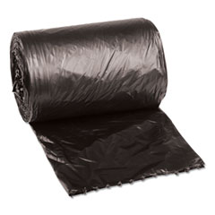 Boardwalk® Low-Density Waste Can Liners, 4 gal, 0.35 mil, 17" x 17", Black, 50 Bags/Roll, 20 Rolls/Carton