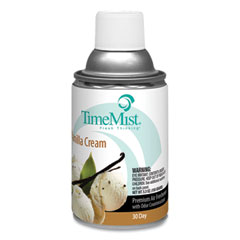 TimeMist® Premium Metered Air Freshener Refill, Vanilla Cream, 5.3 oz Aerosol Spray, 12/Carton