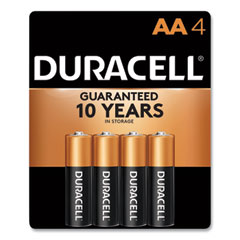 Duracell® CopperTop Alkaline AA Batteries, 4/Pack