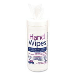 2XL Alcohol Free Hand Sanitizing Wipes, 8 x 7, White, 70/Canister, 6 Canisters/Carton