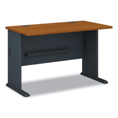 Bush® Series C Collection Desk Shell, 66" x 29.38" x 29.88", Natural Cherry/Graphite Gray
