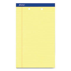Perforated Writing Pads, Wide/Legal Rule, 50 Canary-Yellow 8.5 x 14 Sheets, Dozen