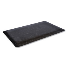 Crown Cushion-Step Surface Mat, 36 x 72, Marbleized Rubber, Black