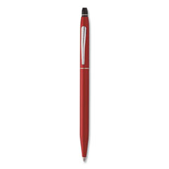 Cross® Click Ballpoint Pen, Retractable, Medium 0.7 mm, Black Ink, Red Barrel