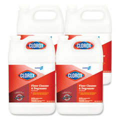 Clorox® Professional Floor Cleaner and Degreaser Concentrate, 1 gal Bottle, 4/Carton