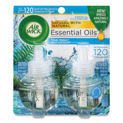Air Wick® Scented Oil Refill, Fresh Waters, 0.67 oz, 2/Pack, 6 Pack/Carton