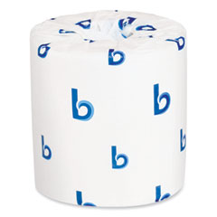 Boardwalk® Two-Ply Toilet Tissue, Standard, Septic Safe, White, 4 x 3, 500 Sheets/Roll, 96/Carton