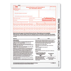 TOPS™ 1096 Tax Form for Inkjet/Laser Printers, Fiscal Year: 2023, One-Part (No Copies), 8 x 11, 10 Forms Total