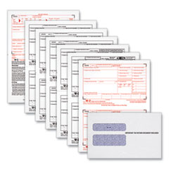 TOPS™ W-2 Tax Form/Envelope Kits, Six-Part Carbonless, 8.5 x 5.5, 2/Page, (24) W-2s and (1) W-3, 24/Sets