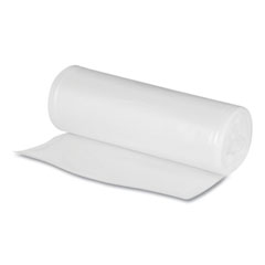 Boardwalk® Recycled Low-Density Polyethylene Can Liners for Slim Jim Containers, 23gal, 1mil, 28" x 45", Clear,15 Bags/Roll, 10 Rolls/CT