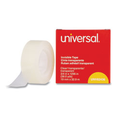 Universal® Invisible Tape, 1" Core, 0.75" x 36 yds, Clear