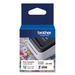Brother CZ Roll Cassette, 0.5" x 16.4 ft, White