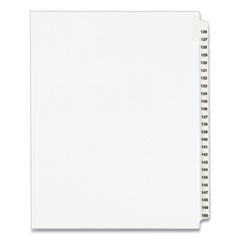 Avery® Preprinted Legal Exhibit Side Tab Index Dividers, Avery Style, 25-Tab, 126 to 150, 11 x 8.5, White, 1 Set, (1335)