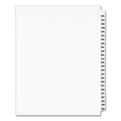 Avery® Preprinted Legal Exhibit Side Tab Index Dividers, Avery Style, 25-Tab, 226 to 250, 11 x 8.5, White, 1 Set, (1339)