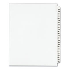 Avery® Preprinted Legal Exhibit Side Tab Index Dividers, Avery Style, 25-Tab, 251 to 275, 11 x 8.5, White, 1 Set, (1340)