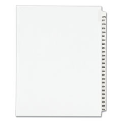 Avery® Preprinted Legal Exhibit Side Tab Index Dividers, Avery Style, 25-Tab, 276 to 300, 11 x 8.5, White, 1 Set, (1341)