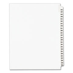 Avery® Preprinted Legal Exhibit Side Tab Index Dividers, Avery Style, 25-Tab, 326 to 350, 11 x 8.5, White, 1 Set, (1343)
