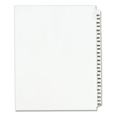 Avery® Preprinted Legal Exhibit Side Tab Index Dividers, Avery Style, 25-Tab, 351 to 375, 11 x 8.5, White, 1 Set, (1344)