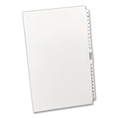 Avery® Preprinted Legal Exhibit Side Tab Index Dividers, Avery Style, 27-Tab, A to Z, 14 x 8.5, White, 1 Set